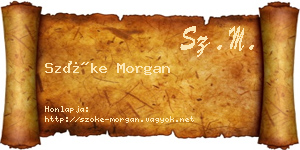 Szőke Morgan névjegykártya